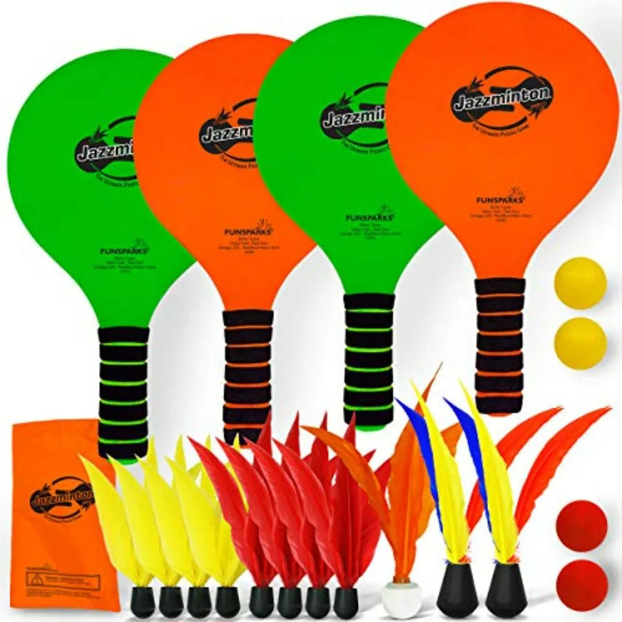 Paddle Game Select Double Badminton Set 4 Rackets - Beach Games for Teens Adults and Family Games -Outdoor Games for Lawn, Yard
Paddle Game Select Double Badminton Set 4 Rackets - Beach Games for Teens Adults and Family Games -Outdoor Games for Lawn, Yard