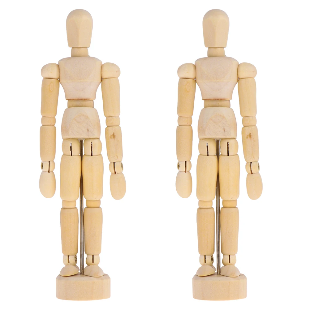 2pcs Puppet Drawing Tools Wooden Mannequin Models for Sketching Human Body Pose Reference Teaching Aids Beginner Artists
2pcs Puppet Drawing Tools Wooden Mannequin Models for Sketching Human Body Pose Reference Teaching Aids Beginner Artists