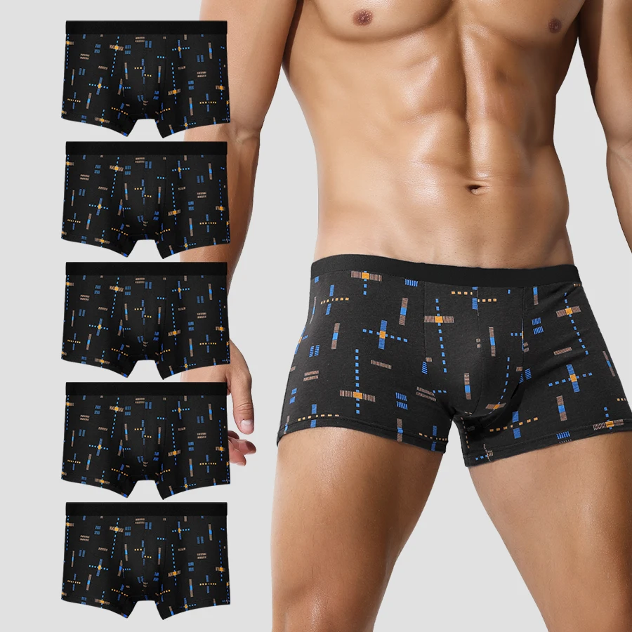 5pcs Men's underwear, pure cotton antibacterial flat pants, breathable printed summer thin large-sized short pants, all-cotton f
5pcs Men's underwear, pure cotton antibacterial flat pants, breathable printed summer thin large-sized short pants, all-cotton f