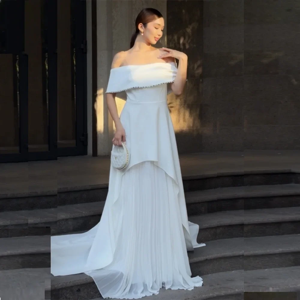 Customized Prom Gown Formal Evening Dress Sheer Straps Strapless A-line Floor Length Vertically Skirts Bespoke Occasion Dresses
Customized Prom Gown Formal Evening Dress Sheer Straps Strapless A-line Floor Length Vertically Skirts Bespoke Occasion Dresses