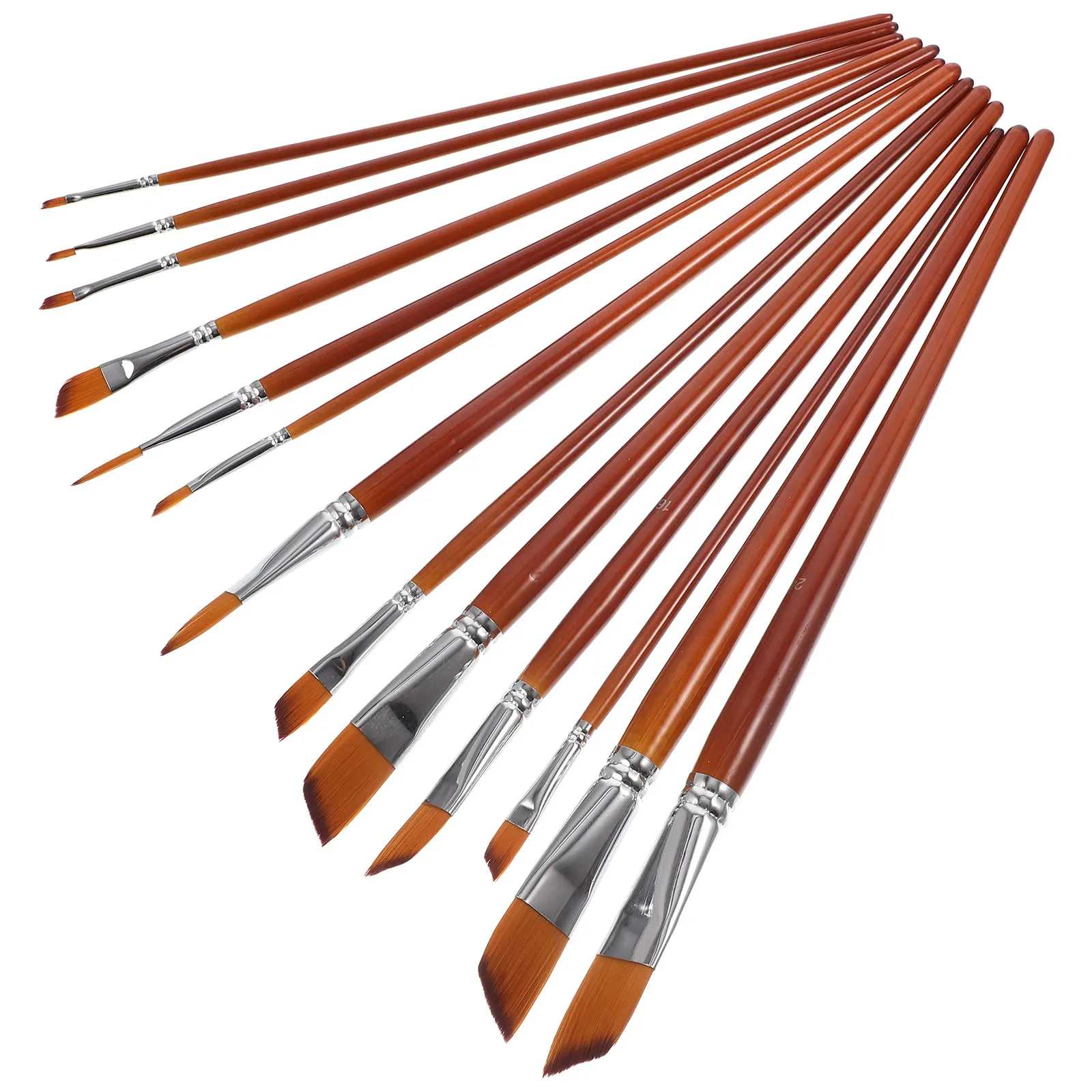 13 Pcs Two-color Nylon Hair Brush Flat Tip Painting Brushes Artist for Watercolor Suite Reusable Paintbrushes
13 Pcs Two-color Nylon Hair Brush Flat Tip Painting Brushes Artist for Watercolor Suite Reusable Paintbrushes