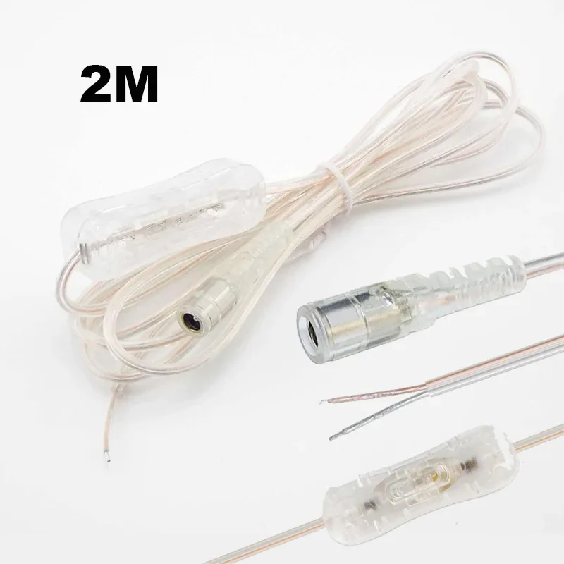 2M Line DC 12V Cable Male to Female Power Cord for 304 LED Lamp Strip Light Switch On Off Button 5.5x2.1mm Connector F1 Conector
2M Line DC 12V Cable Male to Female Power Cord for 304 LED Lamp Strip Light Switch On Off Button 5.5x2.1mm Connector F1 Conector