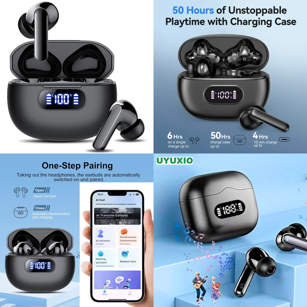 New TWS Wireless Headphone with AI Language Real Time Earbuds for Travel with 144 Online Languages Clear Calls Trending Products
New TWS Wireless Headphone with AI Language Real Time Earbuds for Travel with 144 Online Languages Clear Calls Trending Products
