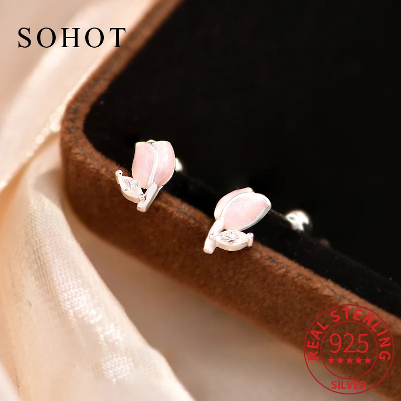 Real 925 Sterling Silver Sweet Enamel Flower Stud Earrings for Elegant Women Fine Jewelry Piercing Screw Bead Accessories
Real 925 Sterling Silver Sweet Enamel Flower Stud Earrings for Elegant Women Fine Jewelry Piercing Screw Bead Accessories