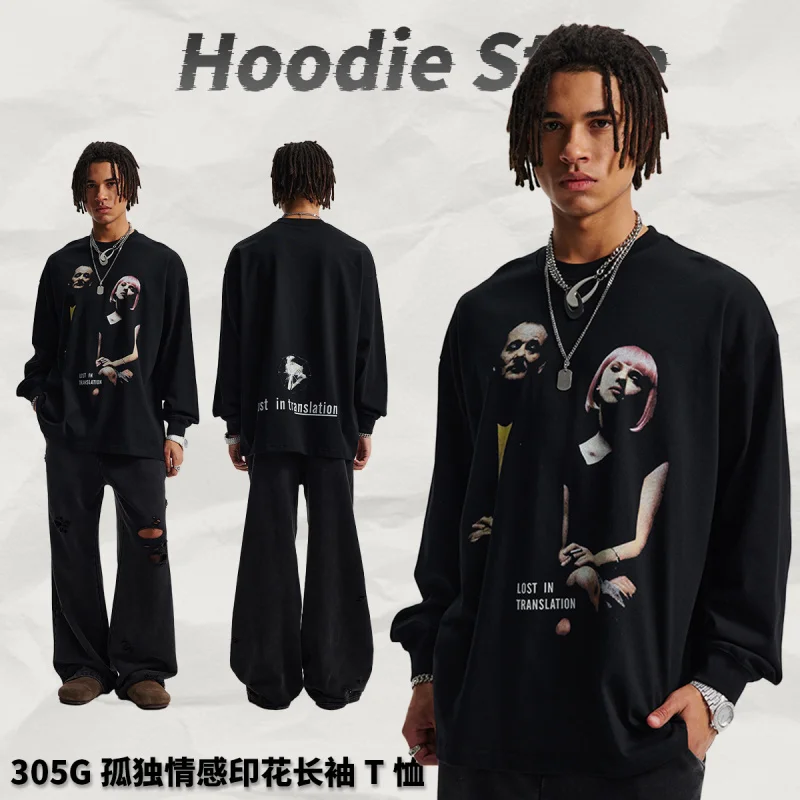 【Mirrordust】2025Autumn Digital Print Long Sleeve Lonely Emotion Personality Character Long SleevetT-shirt 
【Mirrordust】2025Autumn Digital Print Long Sleeve Lonely Emotion Personality Character Long SleevetT-shirt