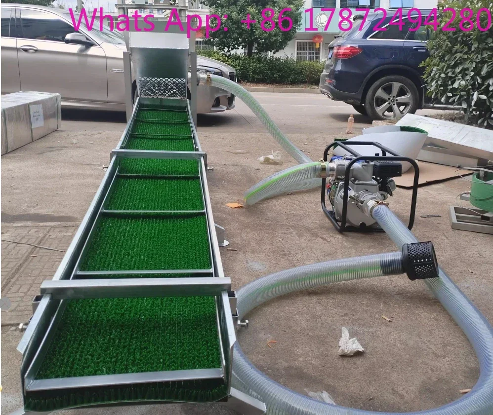Portable Alluvial Gold Sluice Box Automatic Powered Gold Panning Chute
Portable Alluvial Gold Sluice Box Automatic Powered Gold Panning Chute