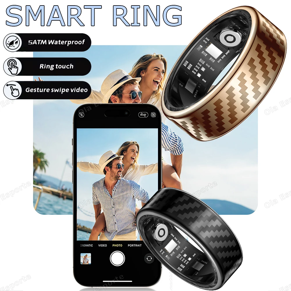 New Smart Ring Men Women,Heart Rate Blood Oxygen/Pressure Sleep Monitoring, Camera Control IP68+5ATM Waterproof Smartring 2025
New Smart Ring Men Women,Heart Rate Blood Oxygen/Pressure Sleep Monitoring, Camera Control IP68+5ATM Waterproof Smartring 2025