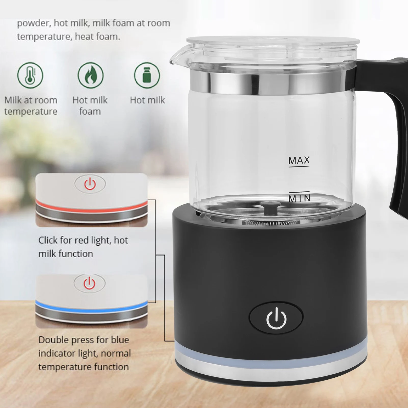 Automatic Milk Frother Split Type Non Stick Hot Cold Milk Steamer for Home Coffee Shop
Automatic Milk Frother Split Type Non Stick Hot Cold Milk Steamer for Home Coffee Shop