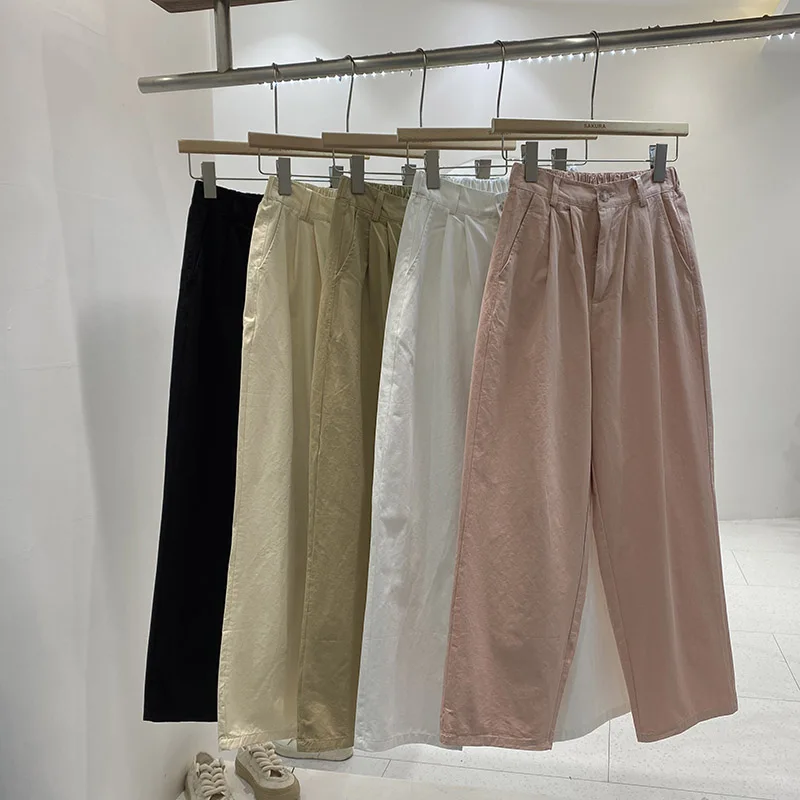 Spring 2024 Women's Casual Commute High Waist Straight Leg Wide Leg Workwear Long Pants Simple Versatile Slimming Trousers
Spring 2024 Women's Casual Commute High Waist Straight Leg Wide Leg Workwear Long Pants Simple Versatile Slimming Trousers