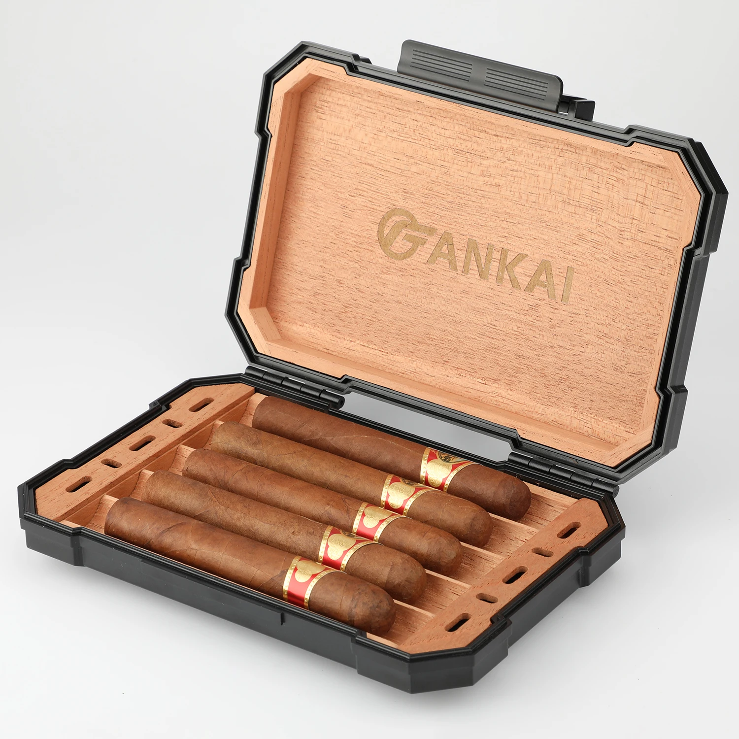 Cigar Humidor Box with Cedar Wood Travel Cigar Case with Dual Humidifier ABS Humidors Capcity for 5 Cigars
Cigar Humidor Box with Cedar Wood Travel Cigar Case with Dual Humidifier ABS Humidors Capcity for 5 Cigars