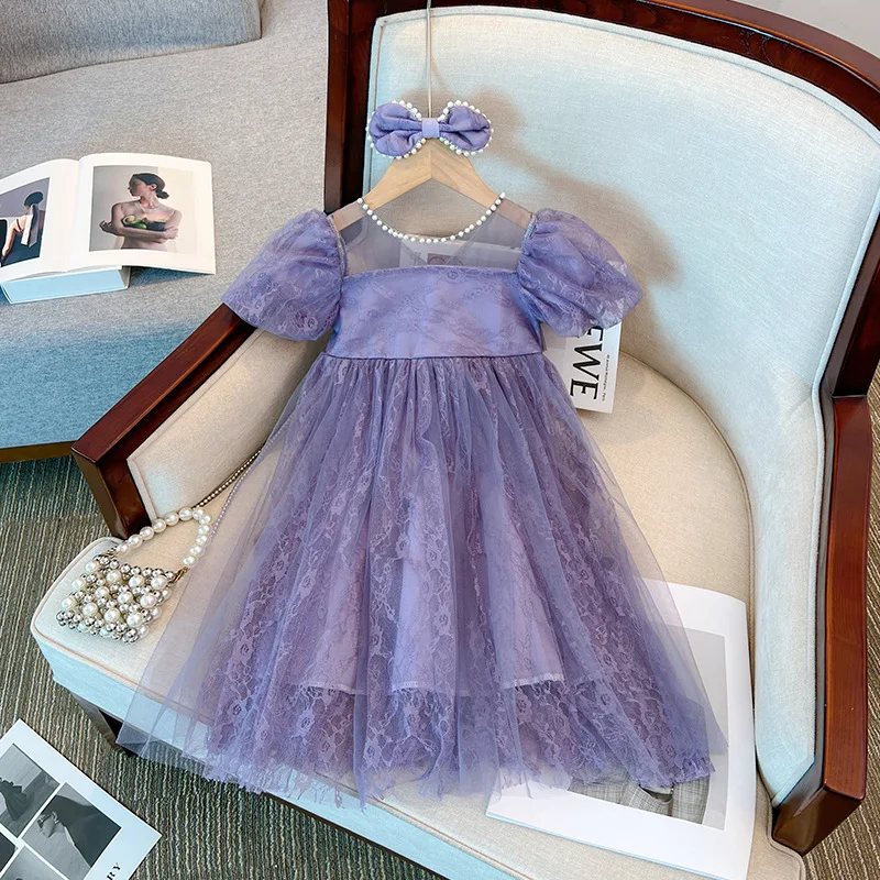 Girls' Lace Princess Dress New Pearl Collar Skirt Baby Girl Puff Sleeve round Neck Fairy Dress Children Dress
Girls' Lace Princess Dress New Pearl Collar Skirt Baby Girl Puff Sleeve round Neck Fairy Dress Children Dress
