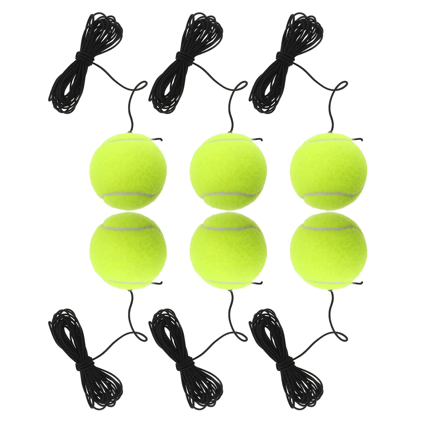 6Pcs Tennis Return Ball Trainer Rebound Ball with String Training Device for Beginners Portable Space Efficient
6Pcs Tennis Return Ball Trainer Rebound Ball with String Training Device for Beginners Portable Space Efficient