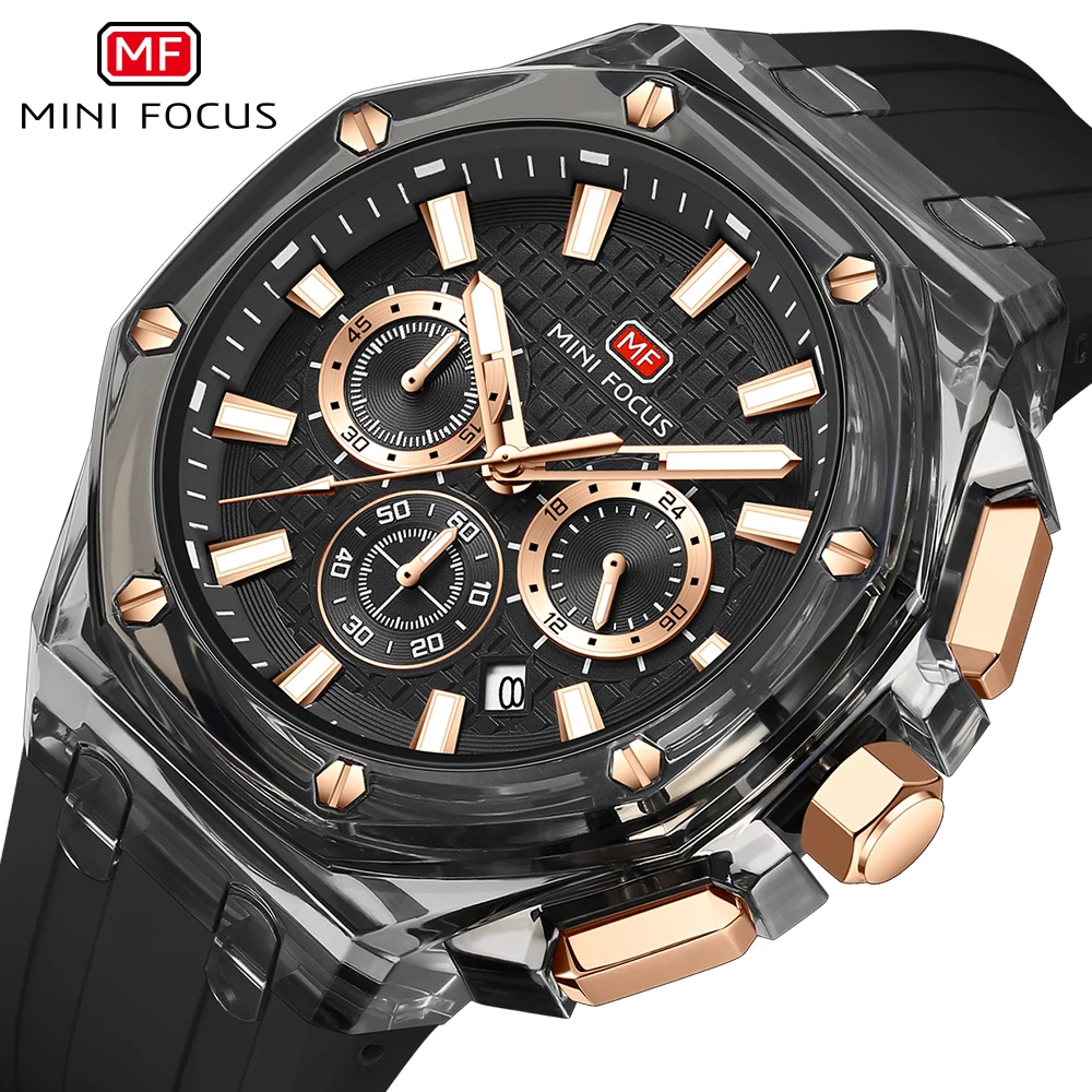 MINI FOCUS 0616 Men's Quartz Watch Creative Multifunction Calendar Chronograph Luminous Waterproof Sport Fashion Watches for Man
MINI FOCUS 0616 Men's Quartz Watch Creative Multifunction Calendar Chronograph Luminous Waterproof Sport Fashion Watches for Man