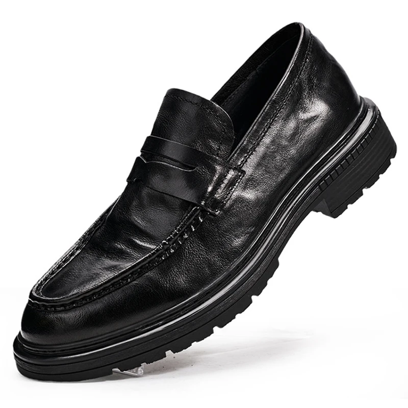 Natural Leather Loafers British Retro Men Shoes All-match Cowhide Spring Men Casual High Quality Genuine Leather Autumn Winter
Natural Leather Loafers British Retro Men Shoes All-match Cowhide Spring Men Casual High Quality Genuine Leather Autumn Winter