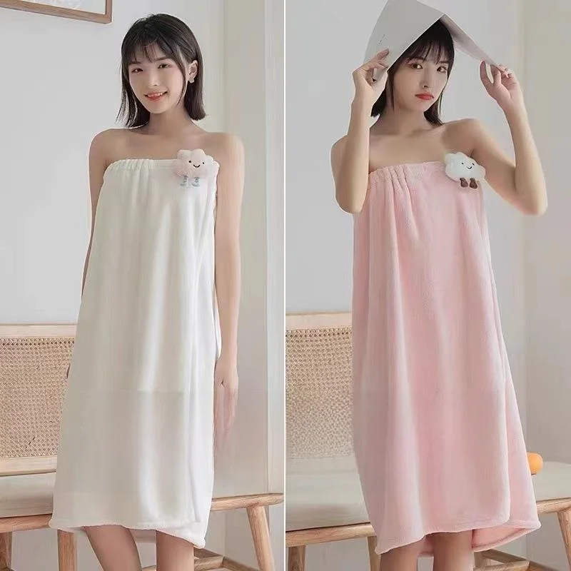 Ladies Thiened Coral Fce Cloud Bath Robe Wrap Chest Sle Bath Towel Wearable Absorbent No edding Home Textile Bath Skirt
Ladies Thiened Coral Fce Cloud Bath Robe Wrap Chest Sle Bath Towel Wearable Absorbent No edding Home Textile Bath Skirt