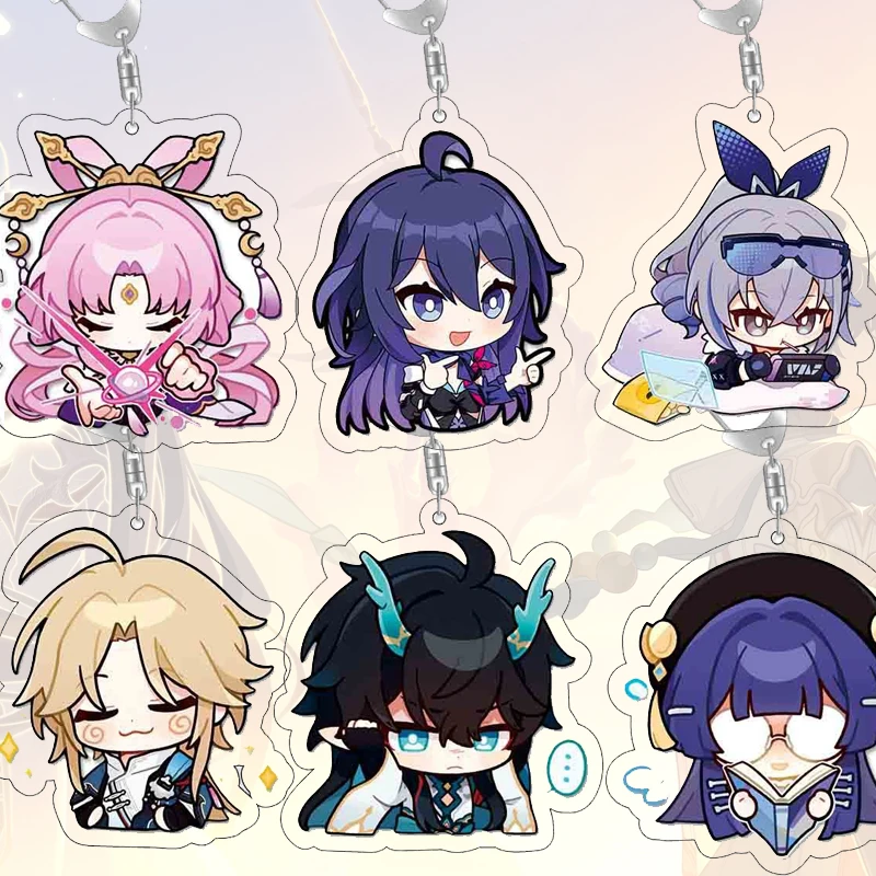 Honkai Star Rail акриловый брелок 7 марта студенческая сумка аксессуары Bailu украшает фигуру кулон Qingque Sushang подарок на день рождения
Honkai Star Rail акриловый брелок 7 марта студенческая сумка аксессуары Bailu украшает фигуру кулон Qingque Sushang подарок на день рождения