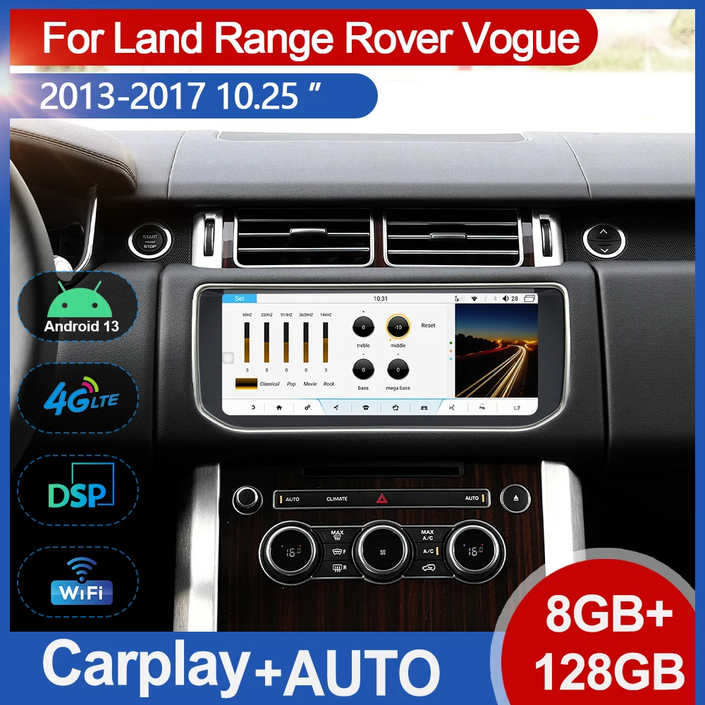 10.25" Android 13 Car Radio For Range Rover Vogue L405 2013-2017 Multimedia Player GPS Navigation Wireless Carplay Auto OEMMenu
10.25" Android 13 Car Radio For Range Rover Vogue L405 2013-2017 Multimedia Player GPS Navigation Wireless Carplay Auto OEMMenu