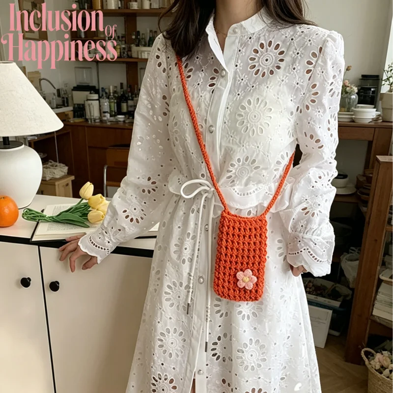 2026 New Knitted Small Flower Cute Mobile Bag Trendy Knitted Wool Korean Edition Shoulder Bag Street Crossbody Bag
2026 New Knitted Small Flower Cute Mobile Bag Trendy Knitted Wool Korean Edition Shoulder Bag Street Crossbody Bag