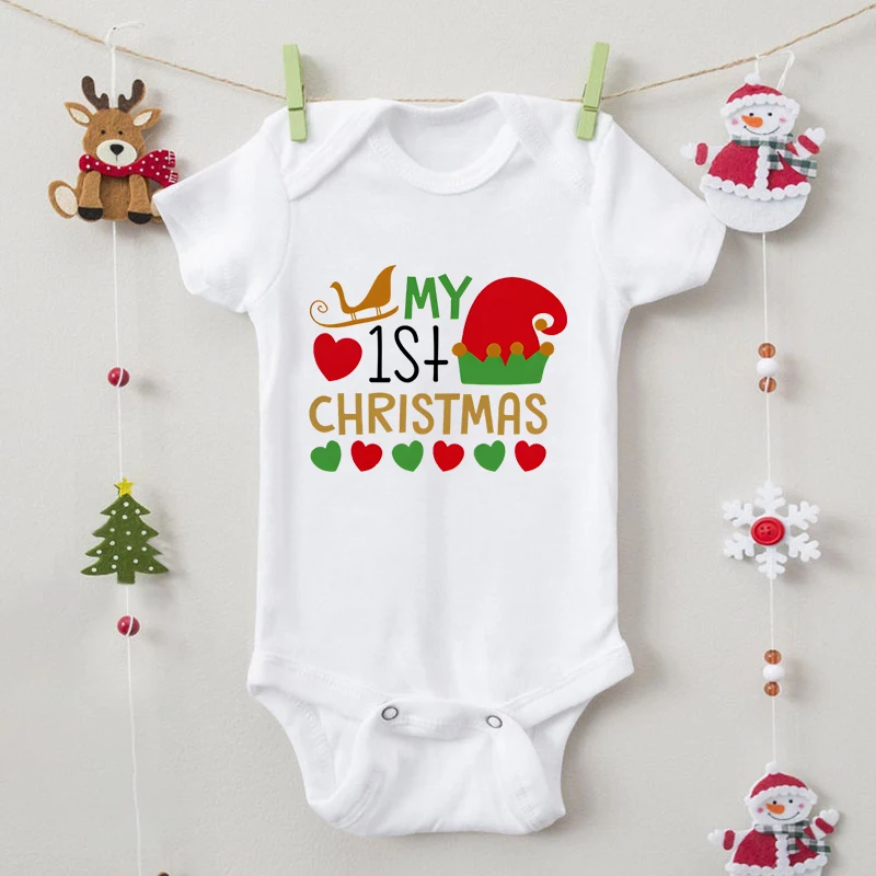 Infant Jumpsuits Chrimbo Cotton Baby Boy Girl Clothes "My First Christmas" Funny Pattern Short Sleeve Crew Neck Bodysuit Newborn
Infant Jumpsuits Chrimbo Cotton Baby Boy Girl Clothes "My First Christmas" Funny Pattern Short Sleeve Crew Neck Bodysuit Newborn