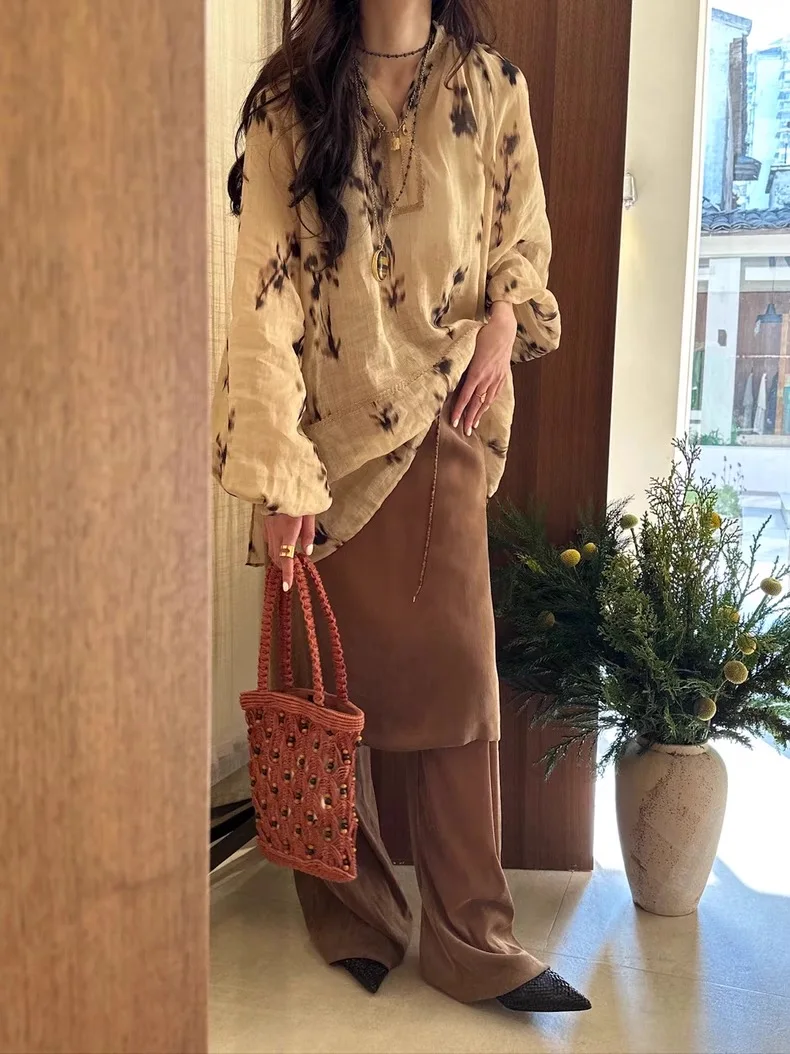 Women's Long Sve irt adow Weave Band Loose Fit Commute Sle Printed Cotton Blend Thin Material round Ne Pullover
Women's Long Sve irt adow Weave Band Loose Fit Commute Sle Printed Cotton Blend Thin Material round Ne Pullover