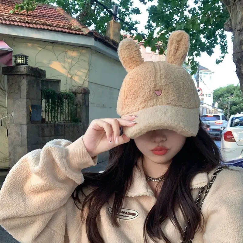 Kawaii Plush Women's Wool Baseball Cap Fashion Personality All-match Rabbit Ears Duckbill Cap Shopping Party Decoration Hat
Kawaii Plush Women's Wool Baseball Cap Fashion Personality All-match Rabbit Ears Duckbill Cap Shopping Party Decoration Hat