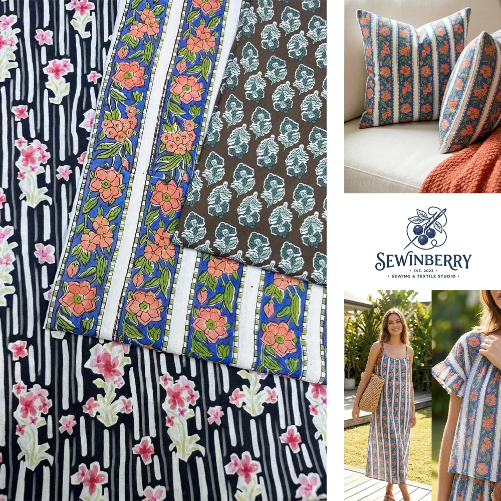 Indian Block Print Retro Cotton Fabric Bohemian Floral Fabric DIY Sewing Fabric for Boho Clothing & Home Decor 100x136cm
Indian Block Print Retro Cotton Fabric Bohemian Floral Fabric DIY Sewing Fabric for Boho Clothing & Home Decor 100x136cm