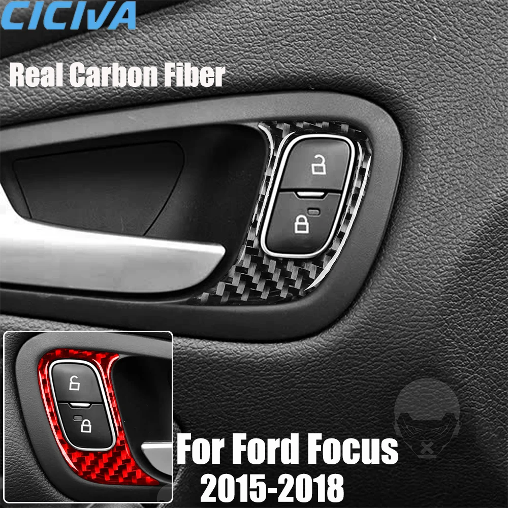 Real Carbon Fiber Car Accessories Door Lock Trim Decorative Cover Soft Sticker For Ford Focus MK3 2015 2016 2017 2018
Real Carbon Fiber Car Accessories Door Lock Trim Decorative Cover Soft Sticker For Ford Focus MK3 2015 2016 2017 2018
