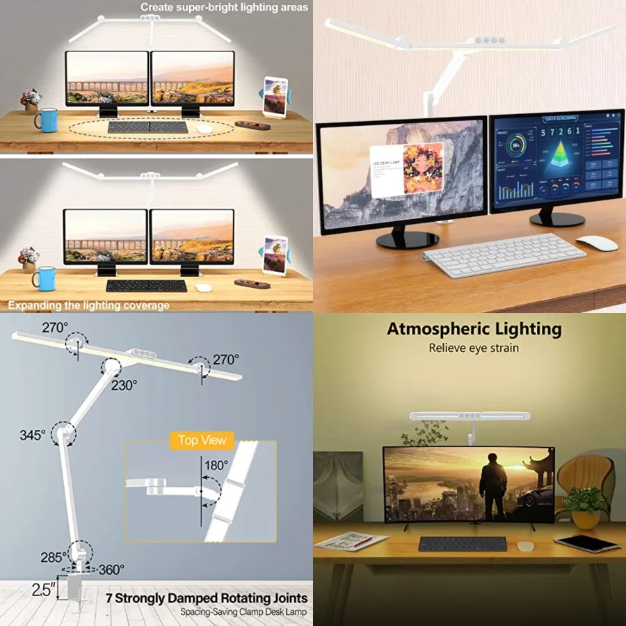 Led Desk Lamp for Home Office, Architect Desk Lamp with Clamp for Crafting, 24W Bright Rotatable Led Table Light Stepless Dimmi
Led Desk Lamp for Home Office, Architect Desk Lamp with Clamp for Crafting, 24W Bright Rotatable Led Table Light Stepless Dimmi