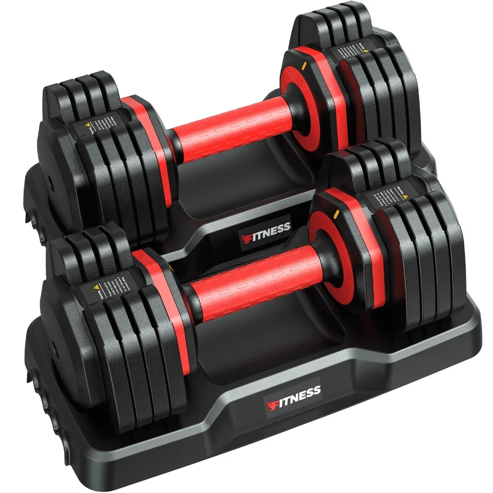 50lb(25lb*2) 5 in 1 Adjustable Dumbbells 25LB set of 2 Adjustable Free Weights Plates and Rack-Adjust Weight for Home Gym
50lb(25lb*2) 5 in 1 Adjustable Dumbbells 25LB set of 2 Adjustable Free Weights Plates and Rack-Adjust Weight for Home Gym