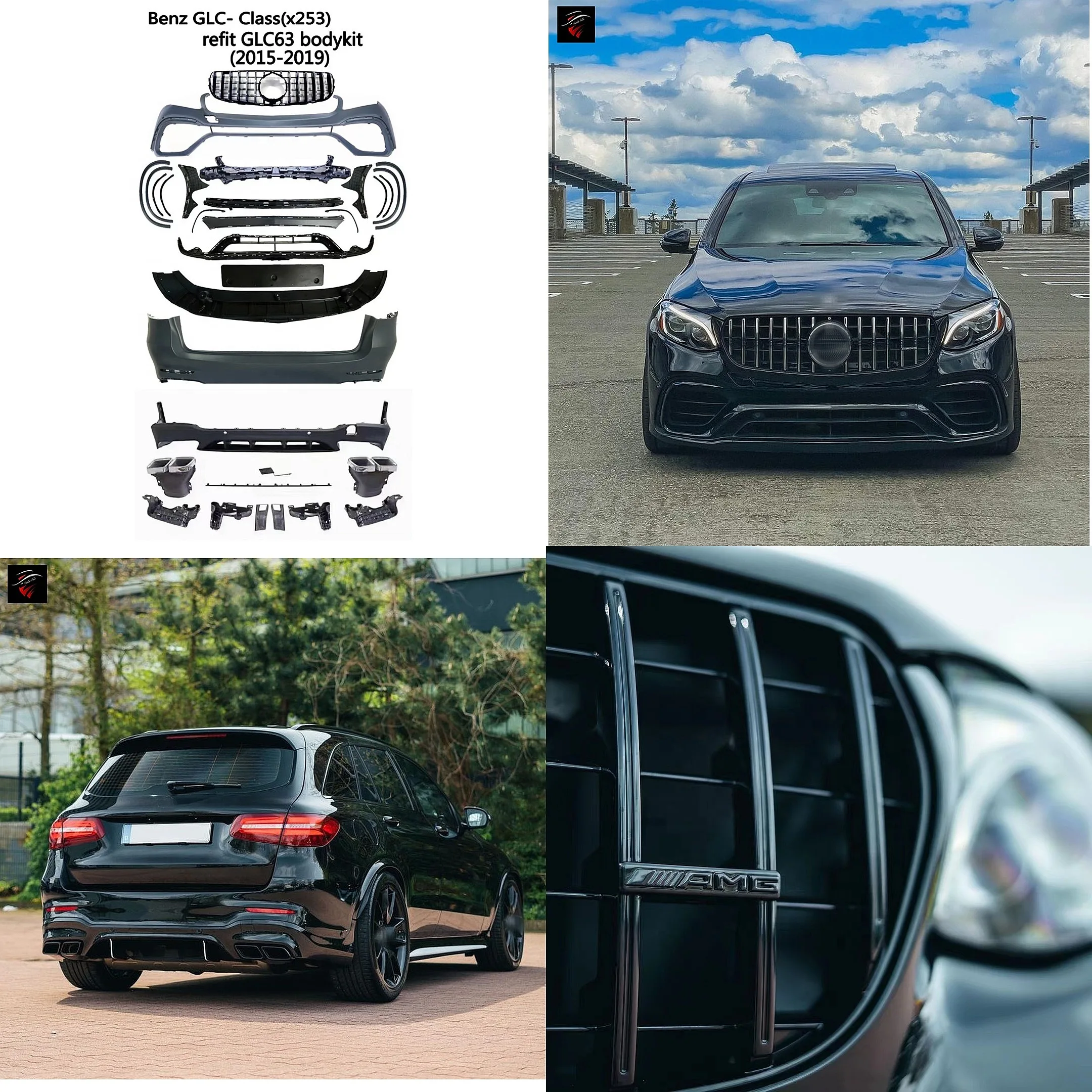 Factory Sale Facelift Bumper Bodykit for 2015-2019 Mercedes GLC X253 GLC63 AMG
Factory Sale Facelift Bumper Bodykit for 2015-2019 Mercedes GLC X253 GLC63 AMG