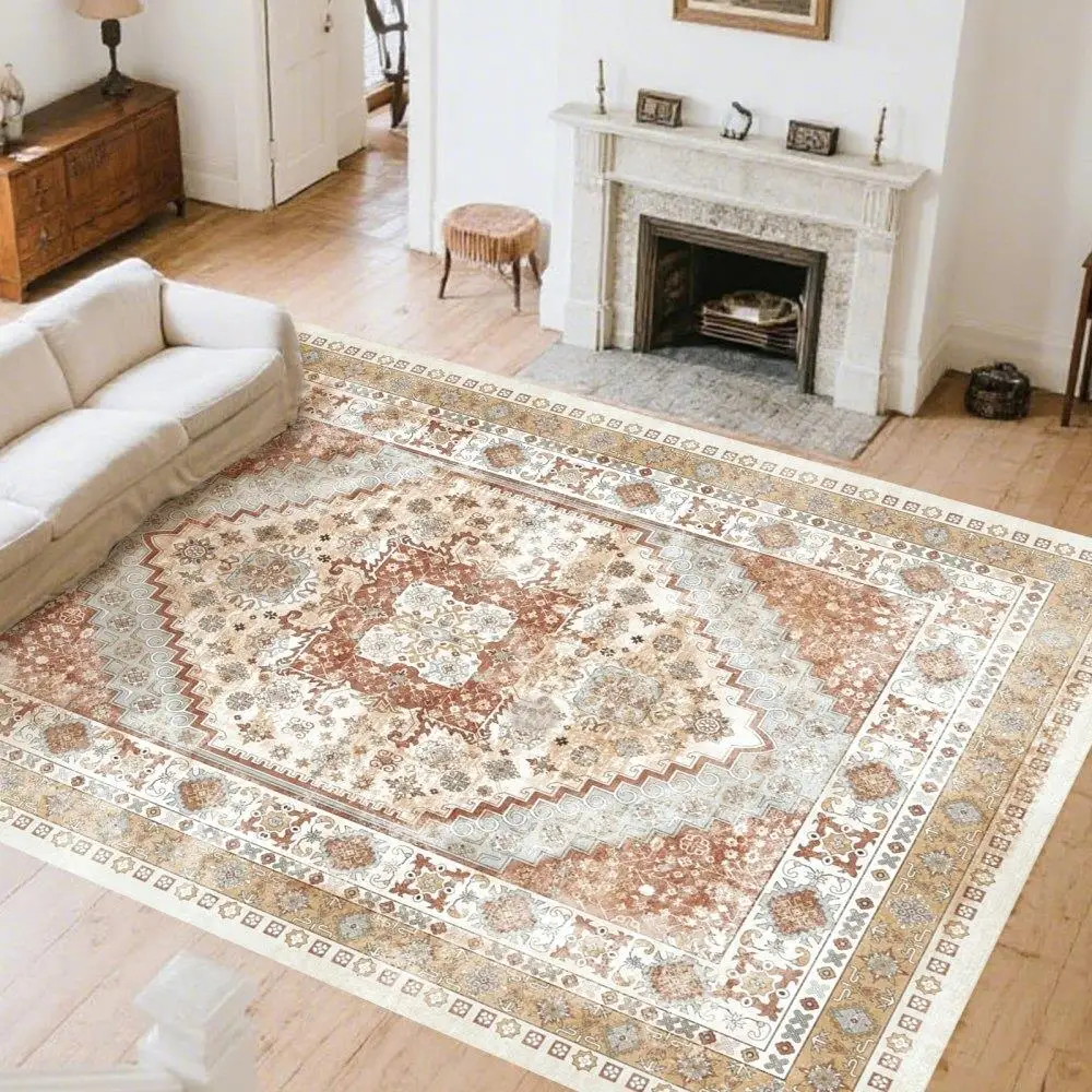 Vintage Brown Red Large Area Rug 8x10ft Anti-Skid Tear Resistant Floor Mat for Living Room Bedroom Decor
Vintage Brown Red Large Area Rug 8x10ft Anti-Skid Tear Resistant Floor Mat for Living Room Bedroom Decor
