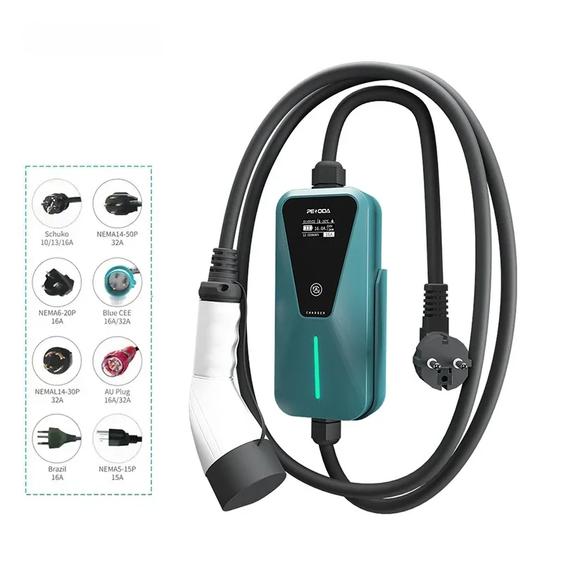 Portable EV Charging Cable 7kW 32A Adjustable Type1 GBT EVSE Charger with Carry Bag
Portable EV Charging Cable 7kW 32A Adjustable Type1 GBT EVSE Charger with Carry Bag