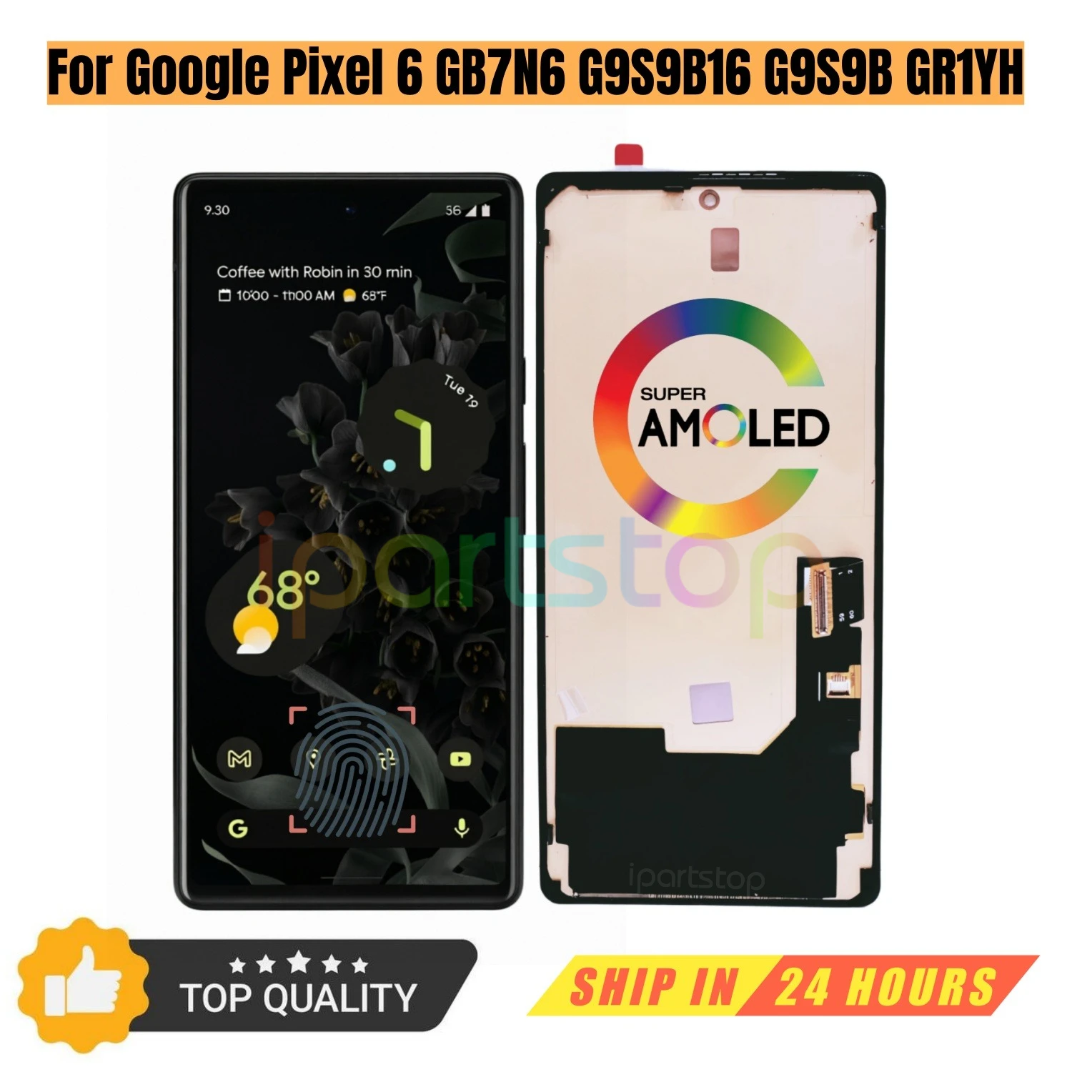 iParts Replacement New Display for Google Pixel 6 5G GB7N6 G9S9B16 G9S9B GR1YH AMOLED OLED Touch Screen With Frame Assembly
iParts Replacement New Display for Google Pixel 6 5G GB7N6 G9S9B16 G9S9B GR1YH AMOLED OLED Touch Screen With Frame Assembly