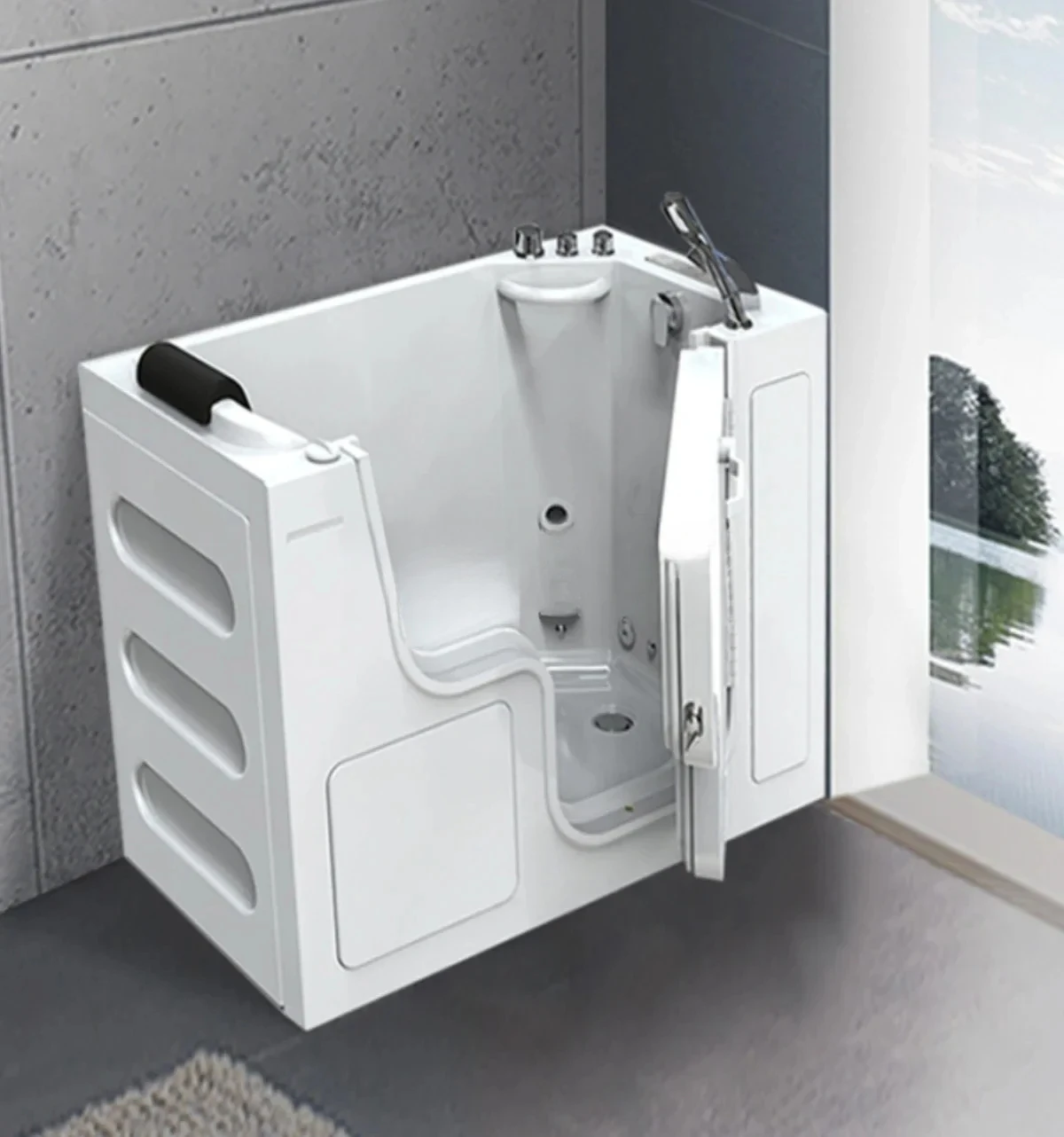 AAccessible elderly disabled bathtub open door walk-in sitting acrylic constant temperature hydrotherapy Jacuzzi
AAccessible elderly disabled bathtub open door walk-in sitting acrylic constant temperature hydrotherapy Jacuzzi