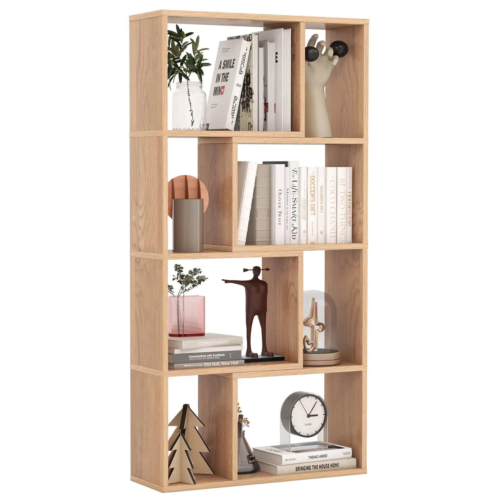 48" Geometric Bookshelf Open-back Bookcase with 8 Cubes 2 Anti-Toppling Devices
48" Geometric Bookshelf Open-back Bookcase with 8 Cubes 2 Anti-Toppling Devices