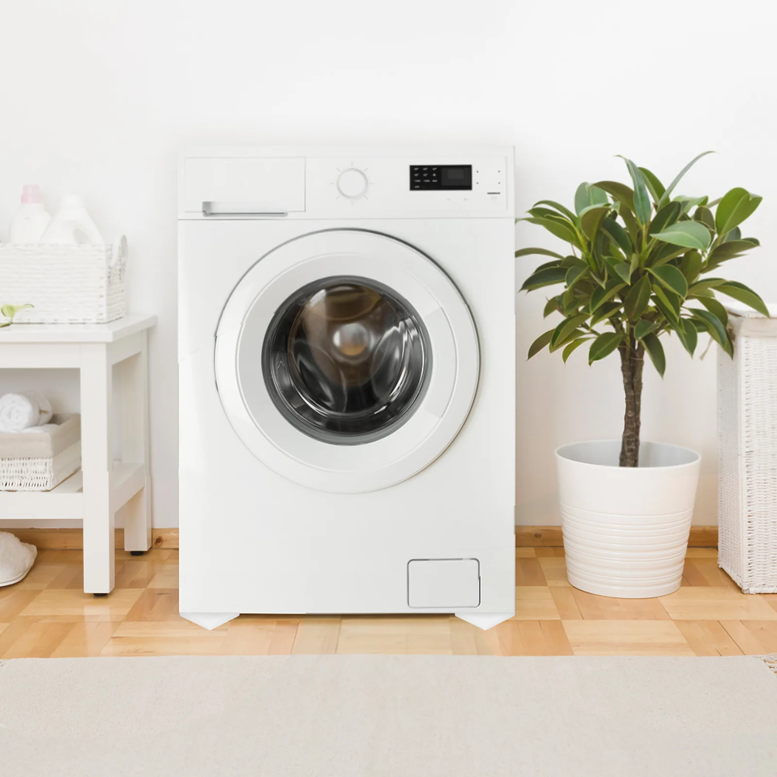 White Solid Silicone Anti Vibration Mat Washing Machine Pad Noise Reduction Sound Absorbing Floor Protection Block for Home
White Solid Silicone Anti Vibration Mat Washing Machine Pad Noise Reduction Sound Absorbing Floor Protection Block for Home