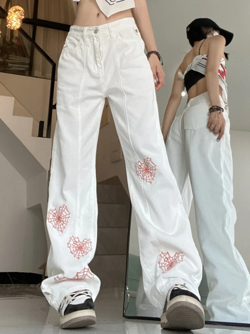 High Street Heart Net Jeans Женские широкие брюки Y2K Свободный крой Уличная одежда Джинсовые брюки Белые джинсы с высокой талией для женщин Лето
High Street Heart Net Jeans Женские широкие брюки Y2K Свободный крой Уличная одежда Джинсовые брюки Белые джинсы с высокой талией для женщин Лето