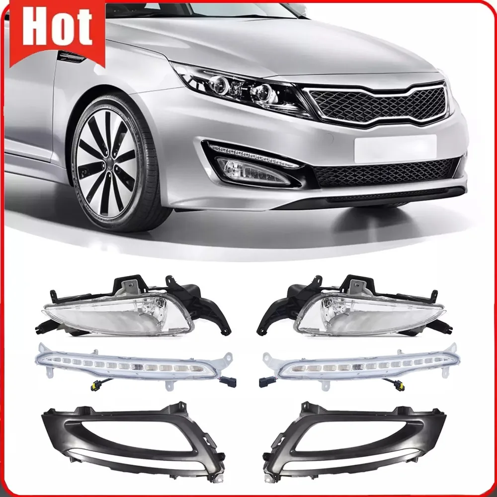 Fit 2011 2012 2013 Kia Optima Bumper Driving Fog Lights Chrome w/ DRL Bezel
Fit 2011 2012 2013 Kia Optima Bumper Driving Fog Lights Chrome w/ DRL Bezel
