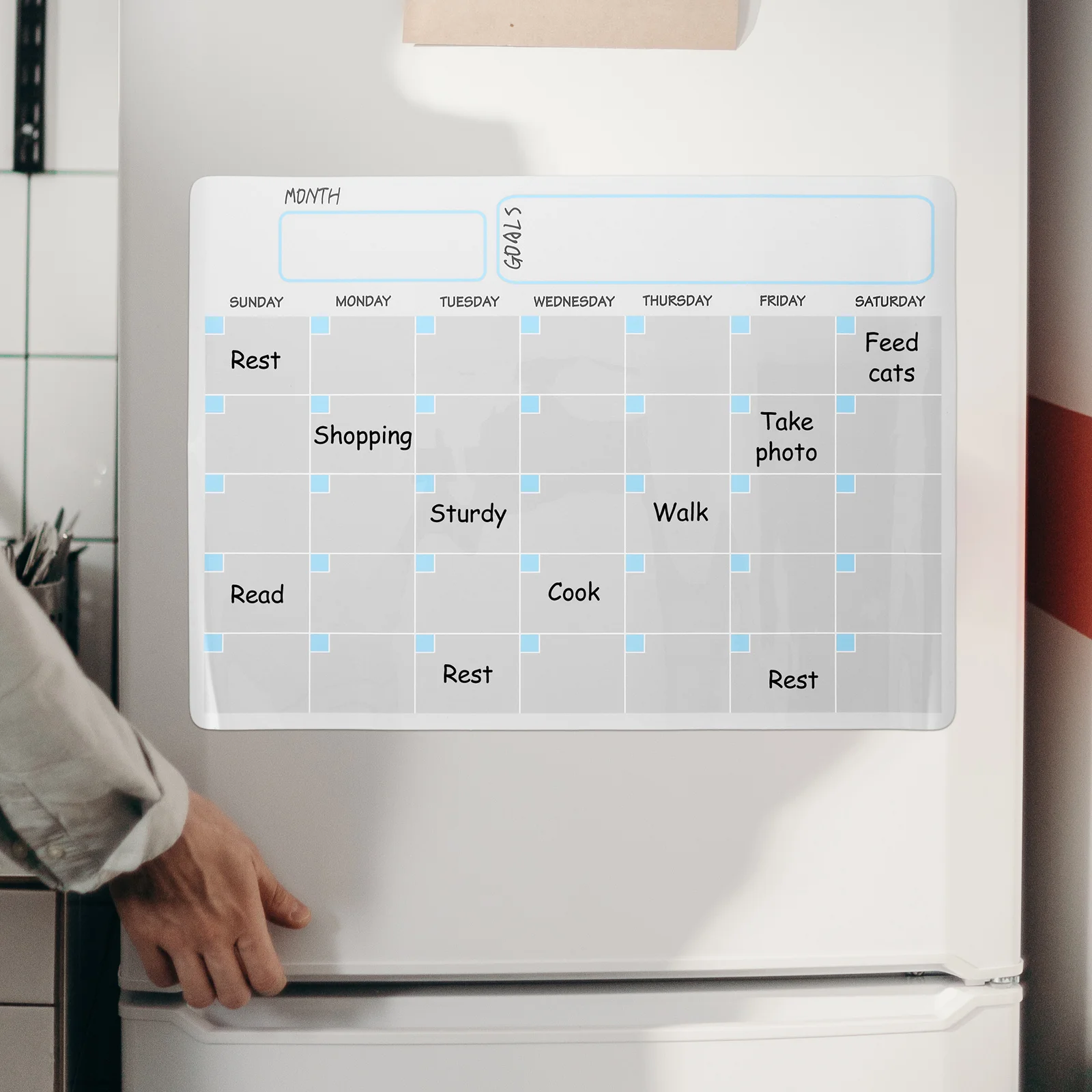 Магнитная доска для сообщений, календарь на холодильник, доска для сухого стирания, устойчивая к пятнам, планировщик на холодильник, список расписаний, напоминание 
Магнитная доска для сообщений, календарь на холодильник, доска для сухого стирания, устойчивая к пятнам, планировщик на холодильник, список расписаний, напоминание