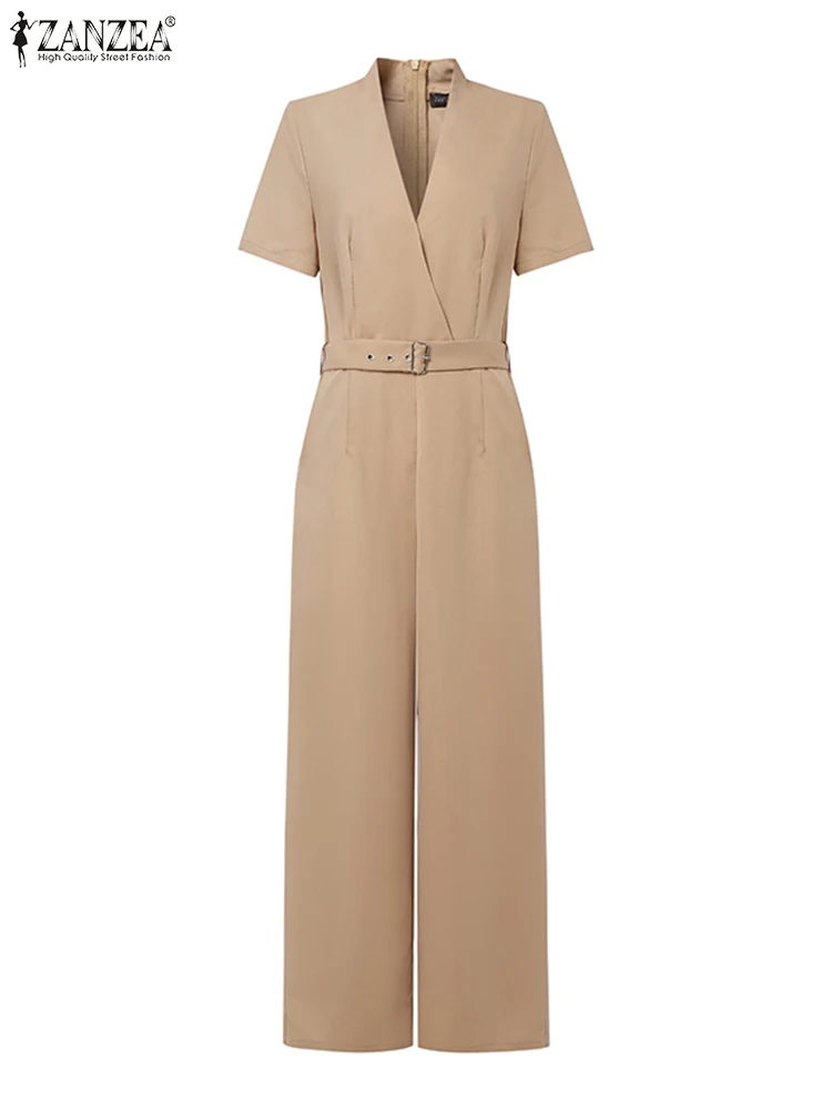 ZANZEA Street Fashion High Waist Jumpsuits Women Workwear Belt Rompers Solid Deep V Neck Elegant Office Lady Long Overalls
ZANZEA Street Fashion High Waist Jumpsuits Women Workwear Belt Rompers Solid Deep V Neck Elegant Office Lady Long Overalls