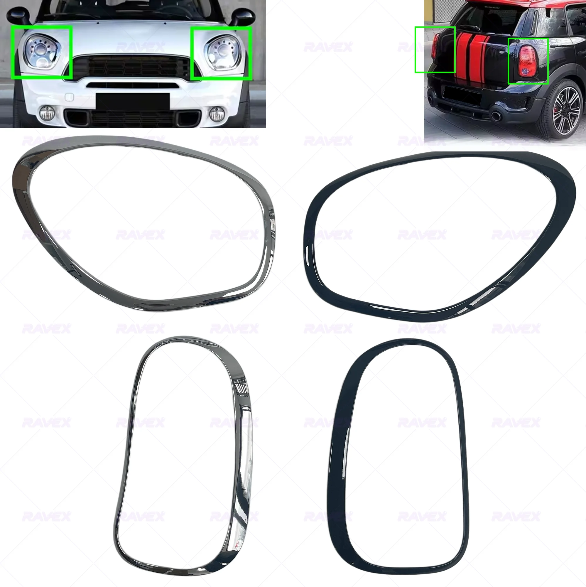 Headllight Tailight Surround Cover For MINI R60 Cooper Countryman 2011 2012 2013 2014 2015 2016 Front Rear Lamp Ring Bezel Trim
Headllight Tailight Surround Cover For MINI R60 Cooper Countryman 2011 2012 2013 2014 2015 2016 Front Rear Lamp Ring Bezel Trim