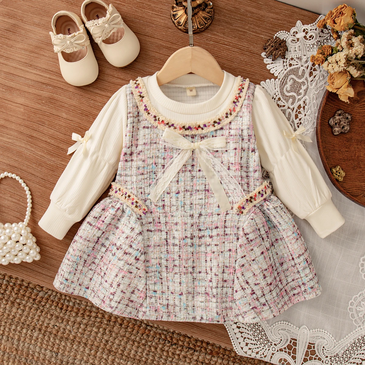 Spring And Autumn New Bow Long Sleeve Baby Girl Dress, Princess Style Children'S Clothing For Babies Aged 9 Months To 3 Years
Spring And Autumn New Bow Long Sleeve Baby Girl Dress, Princess Style Children'S Clothing For Babies Aged 9 Months To 3 Years