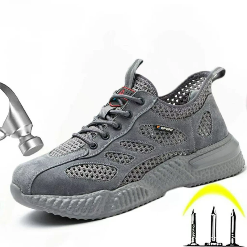 Men's Safety Boots Steel Toe Work Shoes Breathable Lightweight Sneakers Indestructible Shoes Anti Smash Puncture-Proof Men Boots
Men's Safety Boots Steel Toe Work Shoes Breathable Lightweight Sneakers Indestructible Shoes Anti Smash Puncture-Proof Men Boots
