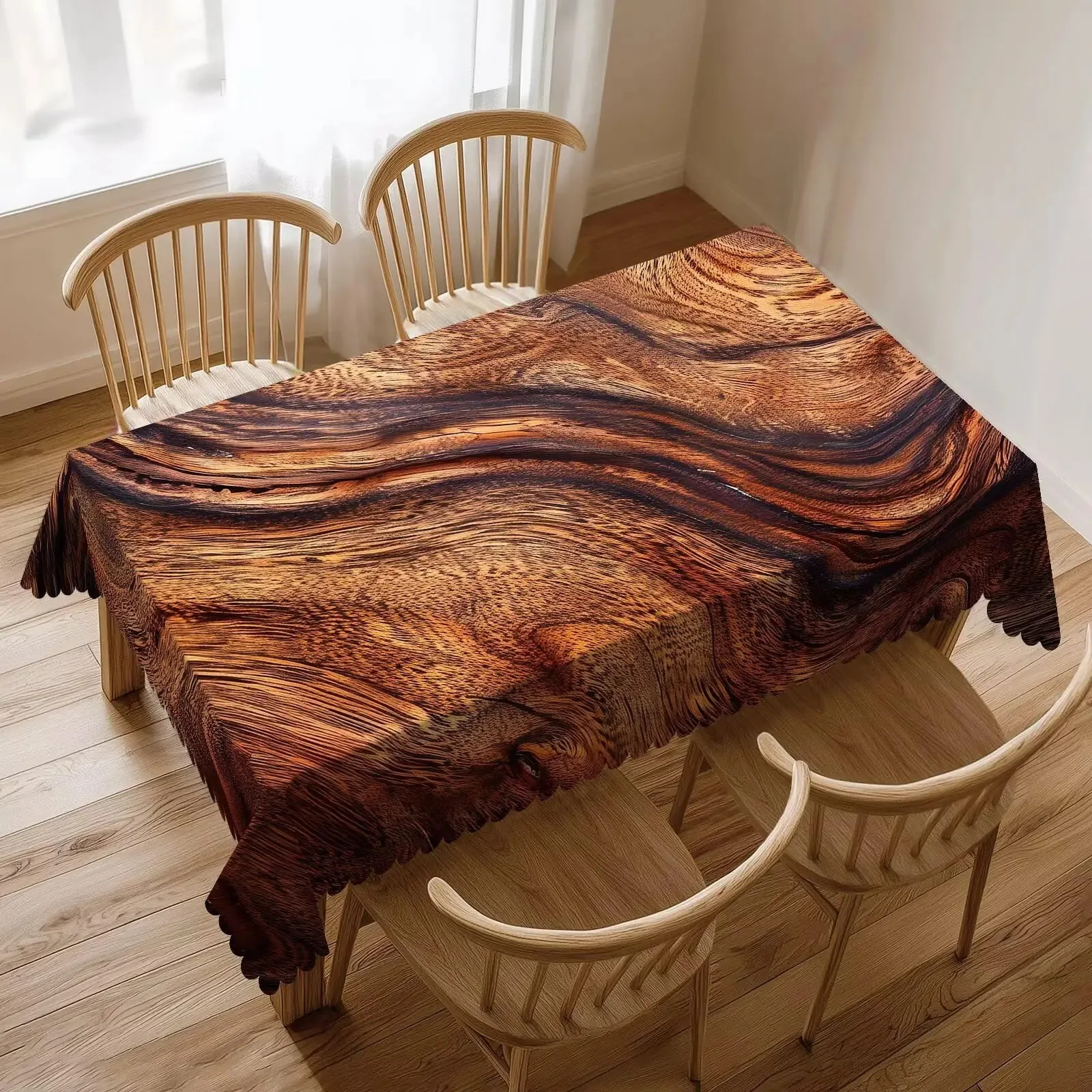 Rustic Wood Grain Table Cover Waterproof Polyester 2D Flat Printed Durable Tablecloth For Indoor Outdoor Everyday Dining Use
Rustic Wood Grain Table Cover Waterproof Polyester 2D Flat Printed Durable Tablecloth For Indoor Outdoor Everyday Dining Use