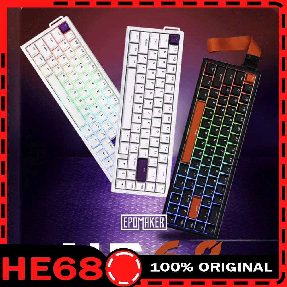 Epomaker He68 65% Ansi US Layout Прокладка с эффектом Холла Проводная магнитная игровая клавиатура для Mac/Win со скоростью заката 8,000 Гц
Epomaker He68 65% Ansi US Layout Прокладка с эффектом Холла Проводная магнитная игровая клавиатура для Mac/Win со скоростью заката 8,000 Гц
