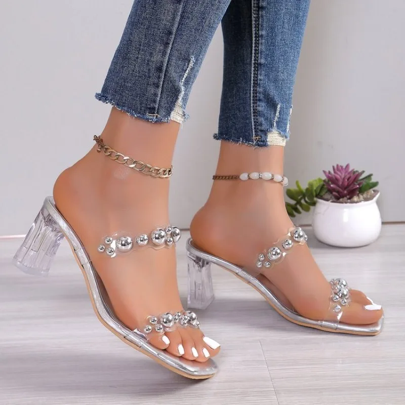 Transparent Rhinestone Heels Sandals Women's Summer Open Toe High Heels Slippers Woman Fashion Crystal Party Plus Size
Transparent Rhinestone Heels Sandals Women's Summer Open Toe High Heels Slippers Woman Fashion Crystal Party Plus Size