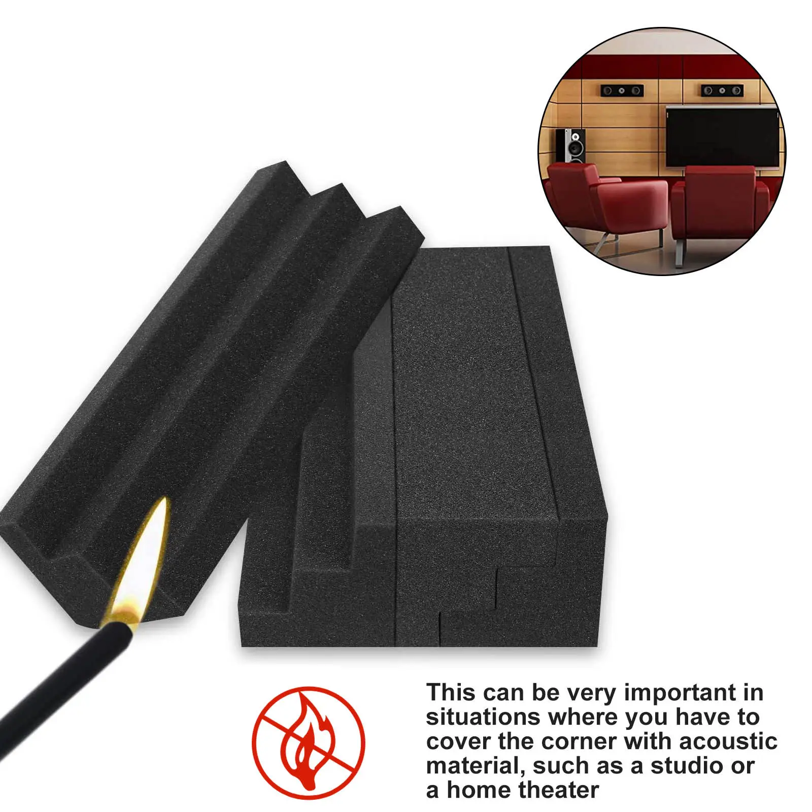 5Pcs Corner Trapezoidal Acoustic Foams Soundproofing Panels for Studio Music Room Reverb Control and Echo Reduction
5Pcs Corner Trapezoidal Acoustic Foams Soundproofing Panels for Studio Music Room Reverb Control and Echo Reduction