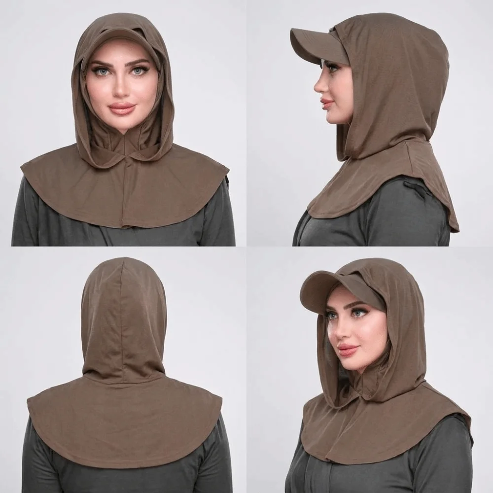 Sun Protection Sun Hat with Hood Wide Brim UV Resistant Neck Shade Cap Breathable Solid Color Hijab Baseball Cap
Sun Protection Sun Hat with Hood Wide Brim UV Resistant Neck Shade Cap Breathable Solid Color Hijab Baseball Cap