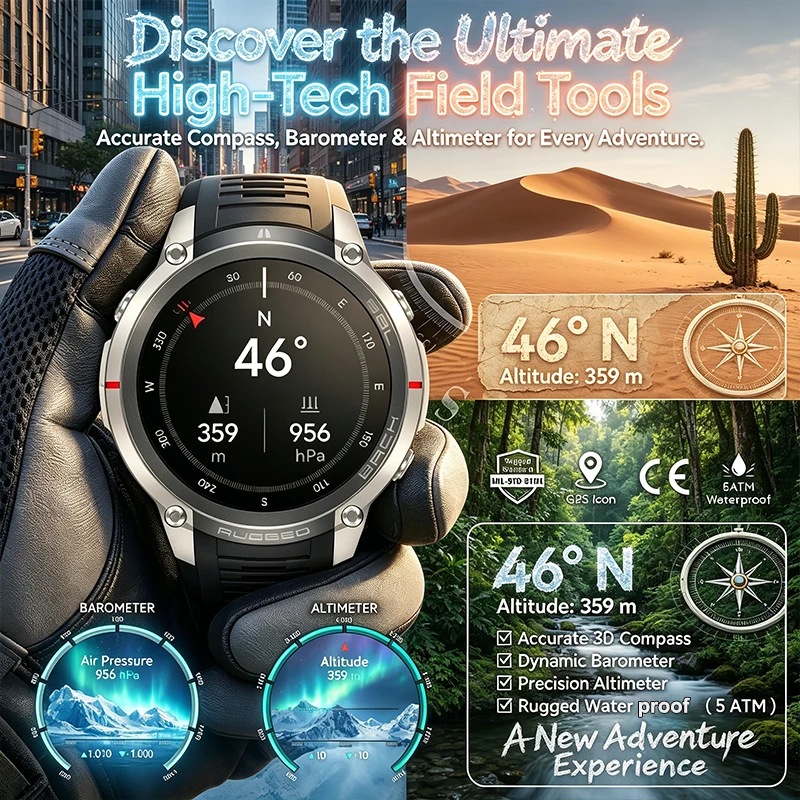 Multifunctional Smart Watch 1.43AMOLED Screen Sports Mode 500mAh Battery GPS 6 Satellite Positioning 5ATM Waterproof Smart Watch
Multifunctional Smart Watch 1.43AMOLED Screen Sports Mode 500mAh Battery GPS 6 Satellite Positioning 5ATM Waterproof Smart Watch