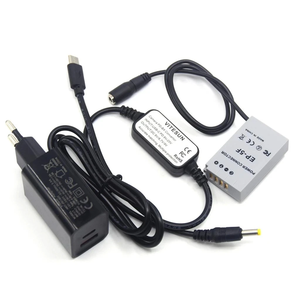 EN EL24 Dummy Battery EP-5F DC Coupler PD Charger USB type C DC Power Cable for Nikon 1 J5 1J5 Camera
EN EL24 Dummy Battery EP-5F DC Coupler PD Charger USB type C DC Power Cable for Nikon 1 J5 1J5 Camera
